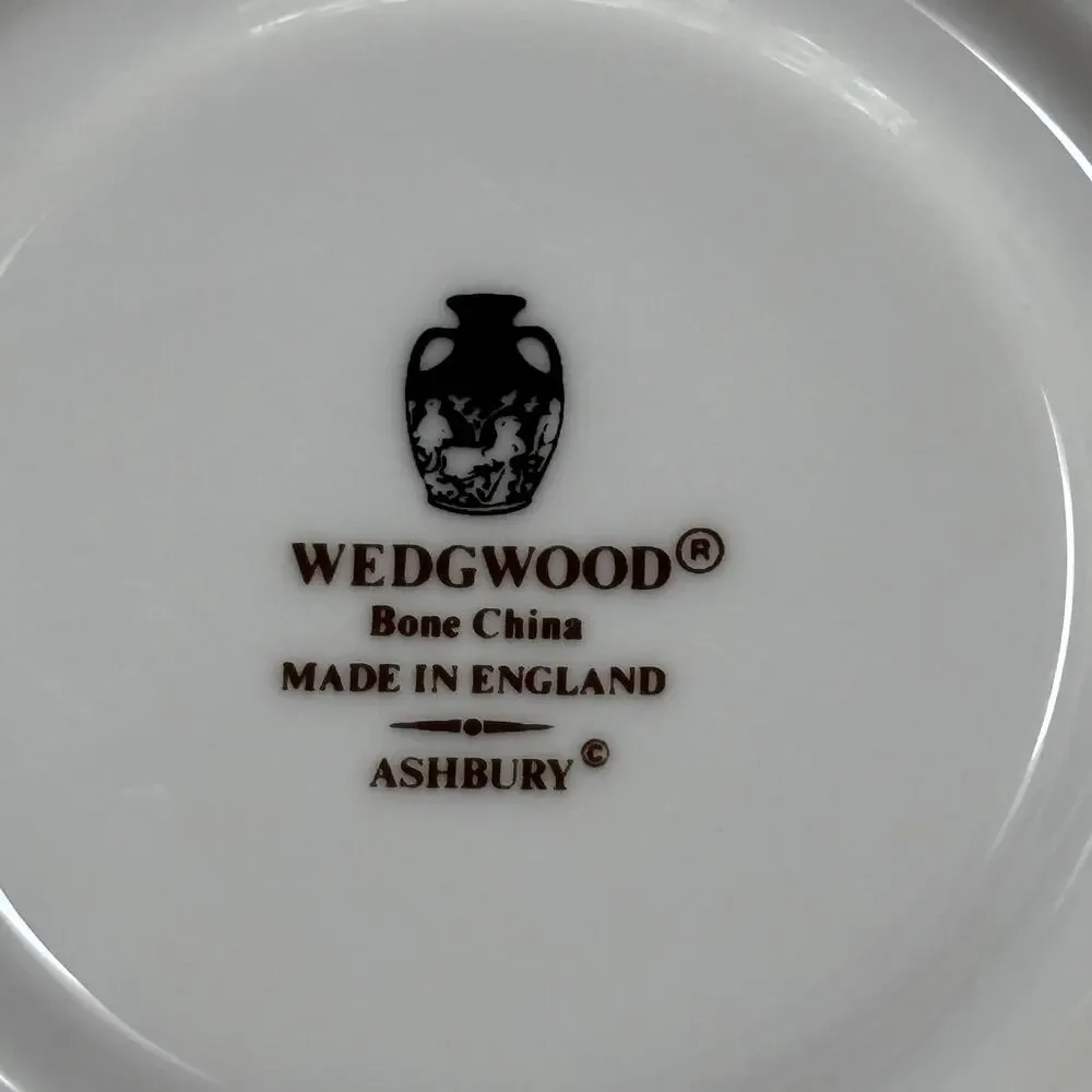 Wedgwood Ashbury footed cup & saucer set porcelain teacup England Porcelain